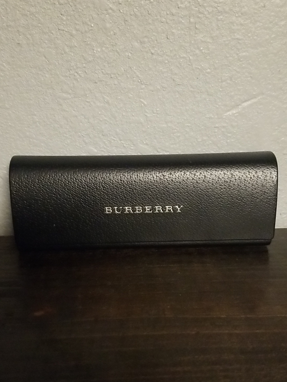 Burberry Black Womens/Men's Glasses Case with Silver Logo